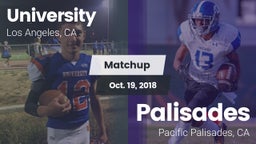 Matchup: University High Scho vs. Palisades  2018