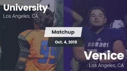 Matchup: University High Scho vs. Venice  2019