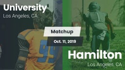 Matchup: University High Scho vs. Hamilton  2019