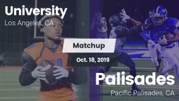 Matchup: University High Scho vs. Palisades  2019