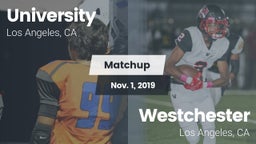 Matchup: University High Scho vs. Westchester  2019