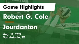 Robert G. Cole  vs Jourdanton Game Highlights - Aug. 19, 2022