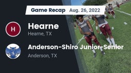 Recap: Hearne  vs. Anderson-Shiro Junior-Senior  2022