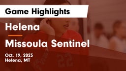 Helena  vs Missoula Sentinel  Game Highlights - Oct. 19, 2023