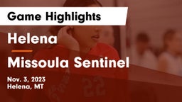 Helena  vs Missoula Sentinel  Game Highlights - Nov. 3, 2023