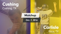 Matchup: Cushing  vs. Carlisle  2016