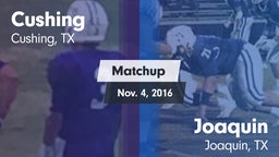 Matchup: Cushing  vs. Joaquin  2016