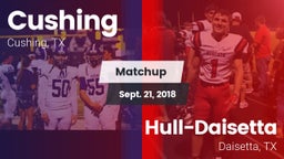 Matchup: Cushing  vs. Hull-Daisetta  2018