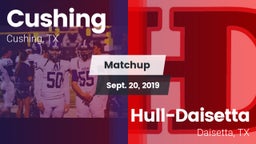 Matchup: Cushing  vs. Hull-Daisetta  2019
