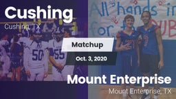 Matchup: Cushing  vs. Mount Enterprise  2020