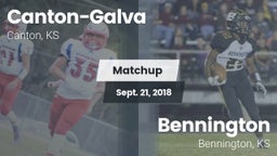 Matchup: Canton-Galva High Sc vs. Bennington  2018