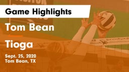 Tom Bean  vs Tioga  Game Highlights - Sept. 25, 2020
