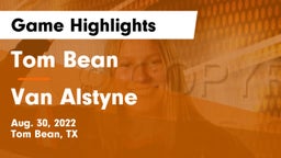 Tom Bean  vs Van Alstyne  Game Highlights - Aug. 30, 2022