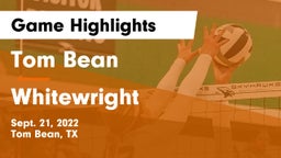 Tom Bean  vs Whitewright  Game Highlights - Sept. 21, 2022