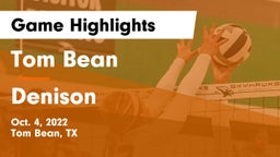 Tom Bean  vs Denison  Game Highlights - Oct. 4, 2022