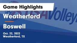 Weatherford  vs Boswell   Game Highlights - Oct. 22, 2022