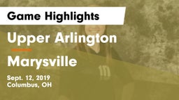 Upper Arlington  vs Marysville  Game Highlights - Sept. 12, 2019