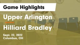 Upper Arlington  vs Hilliard Bradley  Game Highlights - Sept. 22, 2022