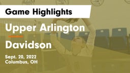 Upper Arlington  vs Davidson  Game Highlights - Sept. 20, 2022