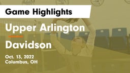 Upper Arlington  vs Davidson  Game Highlights - Oct. 13, 2022