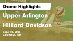 Upper Arlington  vs Hilliard Davidson  Game Highlights - Sept. 26, 2023