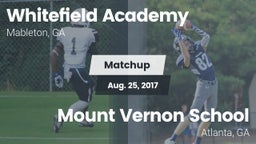 Matchup: Whitefield Academy vs. Mount Vernon School 2017