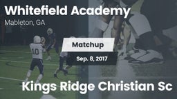 Matchup: Whitefield Academy vs. Kings Ridge Christian Sc 2017
