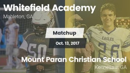 Matchup: Whitefield Academy vs. Mount Paran Christian School 2017