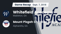 Recap: Whitefield Academy vs. Mount Pisgah Christian School 2018