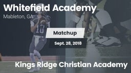 Matchup: Whitefield Academy vs. Kings Ridge Christian Academy 2018