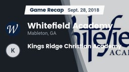 Recap: Whitefield Academy vs. Kings Ridge Christian Academy 2018