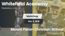 Matchup: Whitefield Academy vs. Mount Paran Christian School 2018