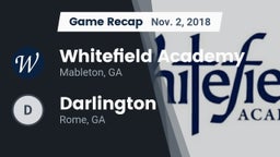 Recap: Whitefield Academy vs. Darlington 2018