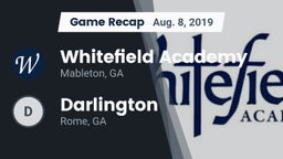 Recap: Whitefield Academy vs. Darlington 2019
