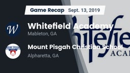 Recap: Whitefield Academy vs. Mount Pisgah Christian School 2019