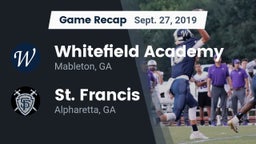 Recap: Whitefield Academy vs. St. Francis  2019