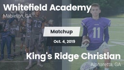Matchup: Whitefield Academy vs. King's Ridge Christian  2019