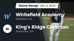 Recap: Whitefield Academy vs. King's Ridge Christian  2019