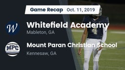 Recap: Whitefield Academy vs. Mount Paran Christian School 2019