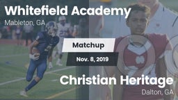 Matchup: Whitefield Academy vs. Christian Heritage  2019