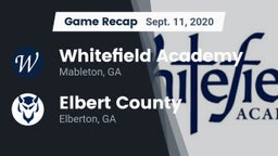 Recap: Whitefield Academy vs. Elbert County  2020