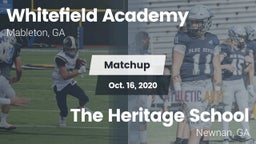Matchup: Whitefield Academy vs. The Heritage School 2020