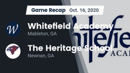 Recap: Whitefield Academy vs. The Heritage School 2020