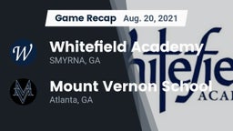 Recap: Whitefield Academy vs. Mount Vernon School 2021