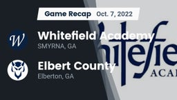 Recap: Whitefield Academy vs. Elbert County  2022