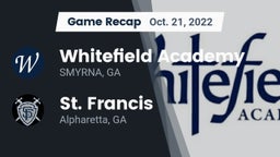 Recap: Whitefield Academy vs. St. Francis  2022