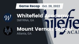 Recap: Whitefield Academy vs. Mount Vernon School 2022