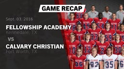 Recap: Fellowship Academy vs. Calvary Christian  2016