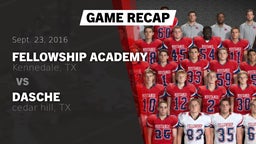 Recap: Fellowship Academy vs. Dasche 2016