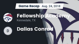 Recap: Fellowship Academy vs. Dallas Conrad 2018